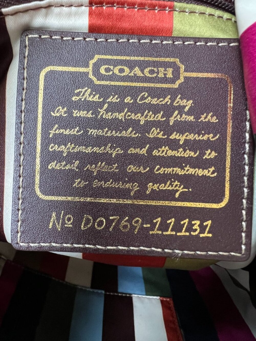 Coach Legacy 65th Anniversary Leather Gigi Tote Bag 11131 Whiskey - Picture 4 of 16